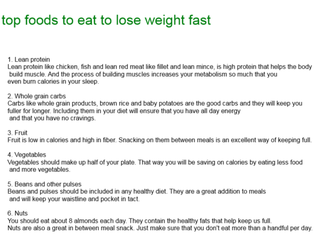 what to eat to lose weight fast in 2 weeks